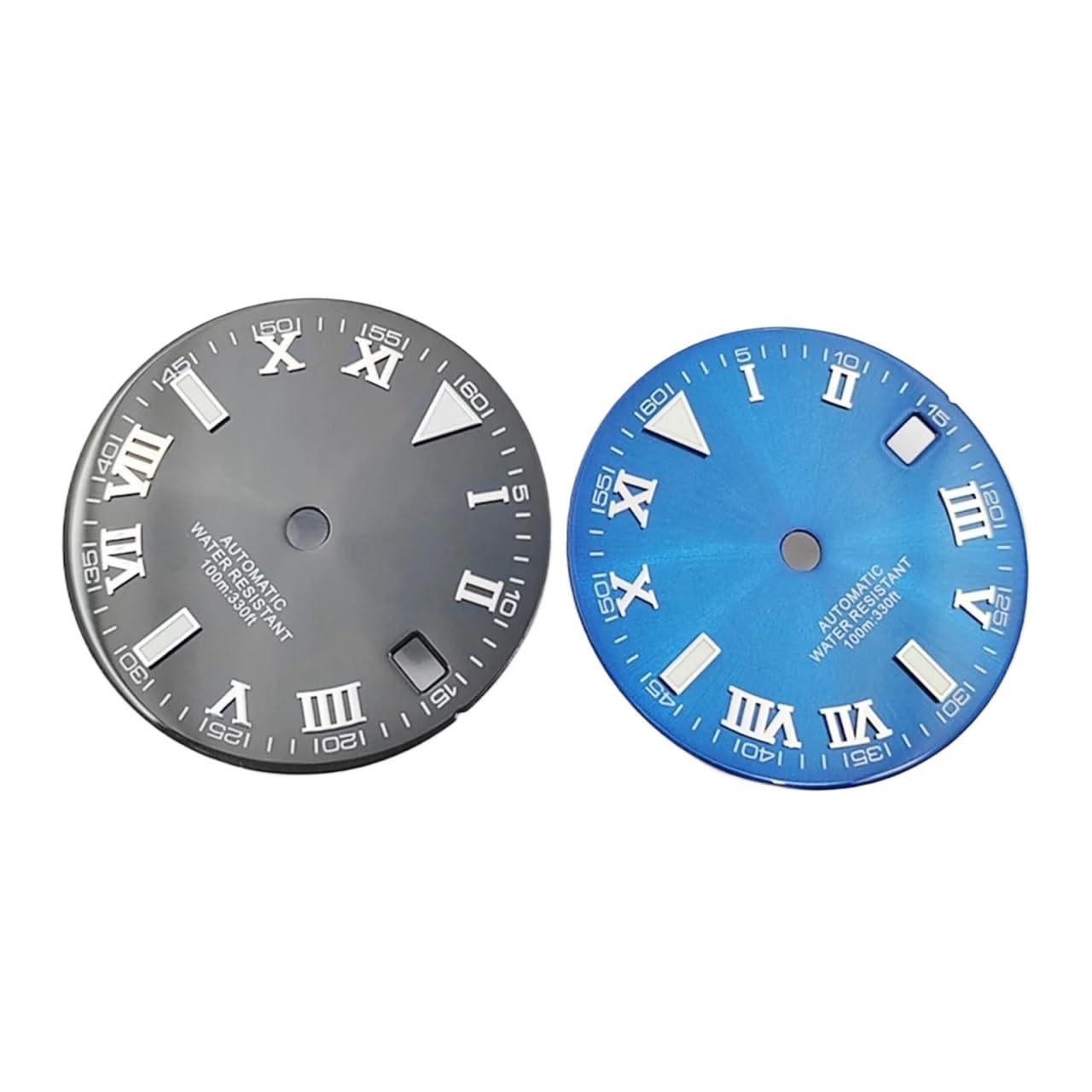 1pc 29mm tarcza zegarka z rękami sterylna zielona świecąca z okienkiem daty dla NH35 NH36 Fit godzina 3.0.8 mechanizm automatyczny(Dial with hands 6)