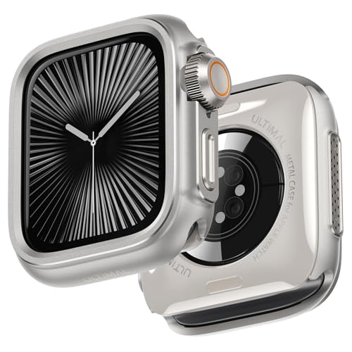 ULTIMAL Watch Case Compatible with Apple Watch Series 10 46mm, Enhanced Military Grade Shockproof Protective Cover Compatible with iWatch (46mm, Silver)