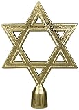 Eder Flag Star of David Top Ornament 6-3/4 Inch with Ferrule Gold