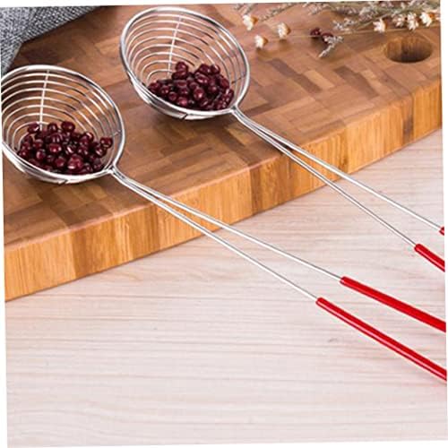 Spider Strainer Hot Pot Wire Skimmer Colander Stainless Steel Frying Spoon with Long Handle 6pcs Kitchen Gadgets for Home