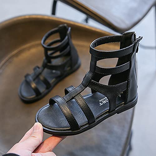 Toddler Little Girls Summer Zipper Open Toe Gladiator Sandals Fashion Summer Boots Dress Flats2
