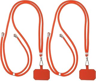 حبل تعليق للموبايل، حبل موبايل عالمي، مع رباط رقبة من النايلون قابل للتعديل، حزام لمعظم الموبايلات الذكية، (لا يشمل جراب الموبايل)