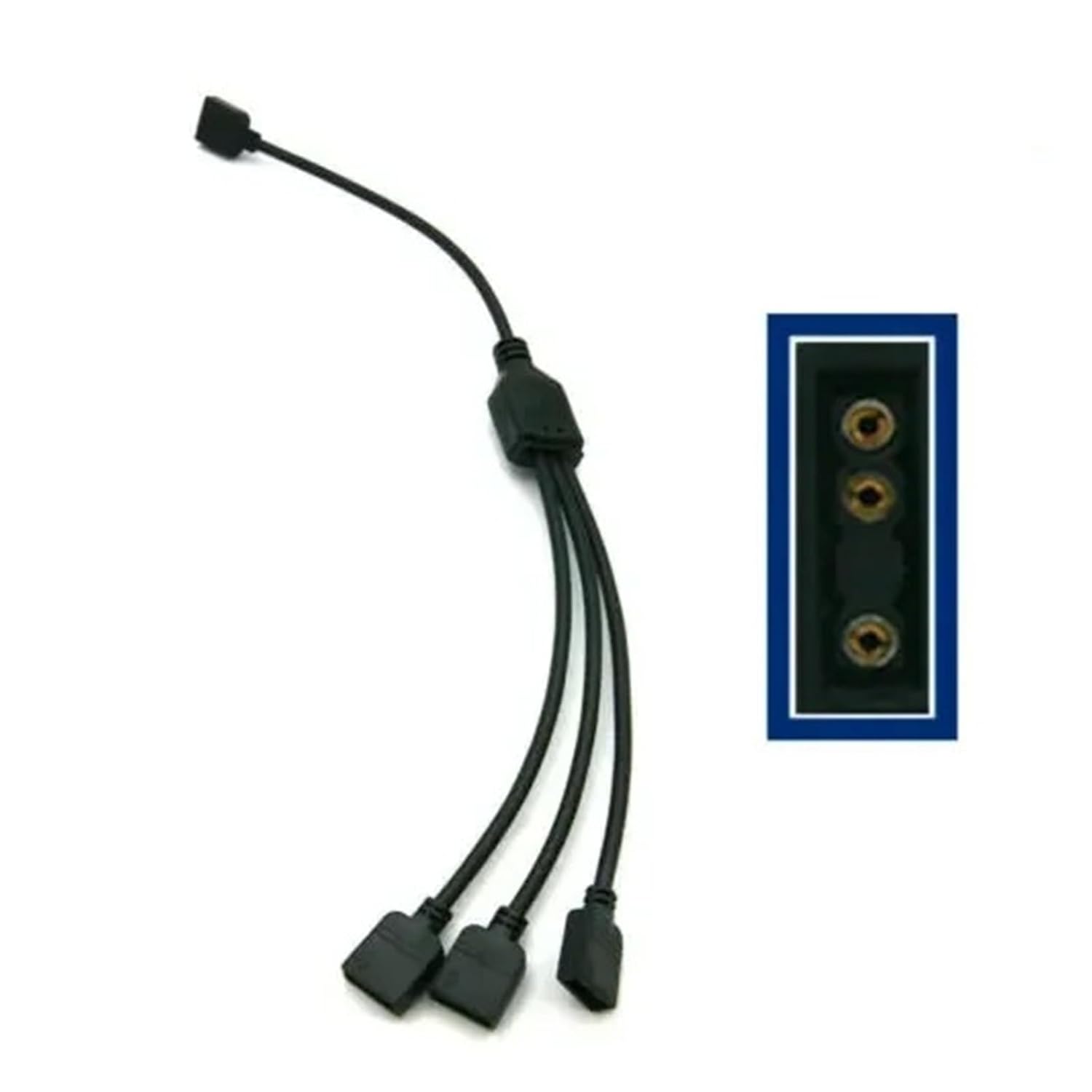 Mini ARGB Controller with Remote Control DC5V 3-pin Motherboard Button Multi-Lighting Mode Distributor(3PIN 1to4 Splitter)