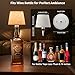 Wireless Wine Bottle Lamp Shade: Liquor Bottle Stopper Light With Remote Control Dimmable Cordless Portable Rechargeable Led Battery Operated Whiskey Bottle Lampshade For Bedside Bar Bedroom Decor