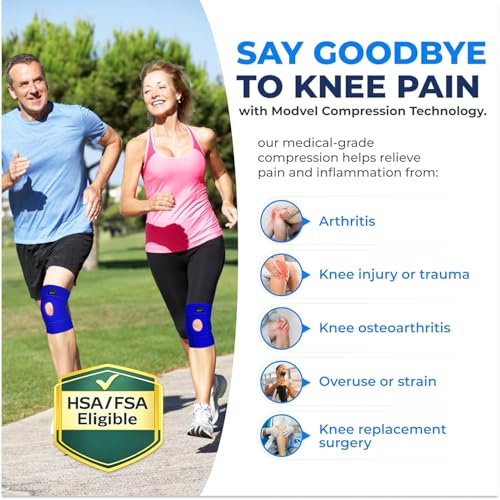 Image of Modvel ELITE Knee Brace for Men & Women - Patella Gel Pads & Side Stabilizers for ACL, Meniscus Tear, Arthritis & Injury Recovery - Maximum Support for Running, Sports & Joint Pain Relief
