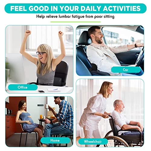 Tusscle Lumbar Support Pillow For Office Chair - Ergonomic Back Support For Lower Back Pain Relief, D-Section Lumbar Roll With Extension Strap #TOP5