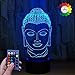 Produktbild 3D Buddha Statuen Lampe USB Power 7/16 Farben Fernbedienung Optical Illusion 3D LED Lampe Formen Kinder Schlafzimmer Nacht Licht