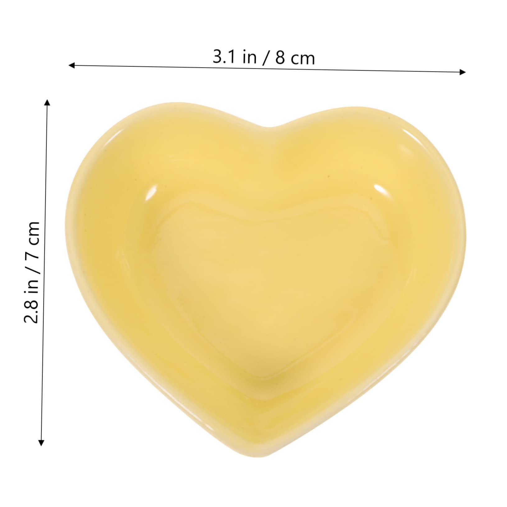 HEALLILY 6Pcs Heart Shaped Dipping Sauce Bowls Condiment Containers for Vinegar Sweet Sauce and Snacks Stackable Kitchen Decor for Family Dinners and Parties
