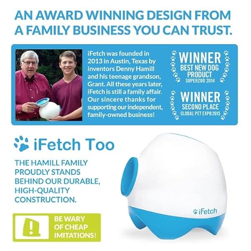 Ifetch Too (Large) Interactive Ball Thrower For Dogs- Launches Standard Tennis Balls #TOP5