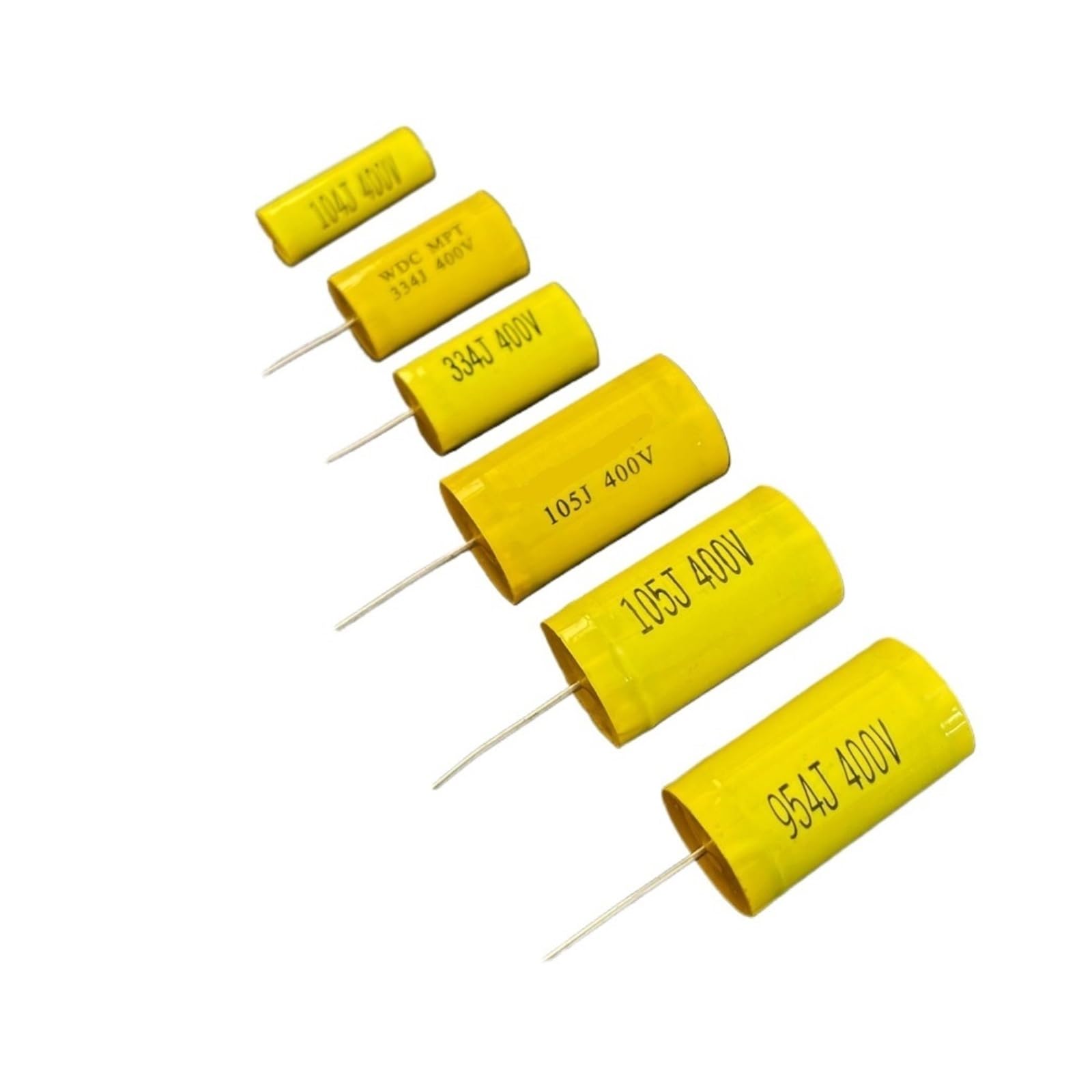 LEOTNNDQ 1pcs 0.1UF 0.33UF 0.95UF 1UF 400V crossover film capacitor(0.1UF 1PCS)