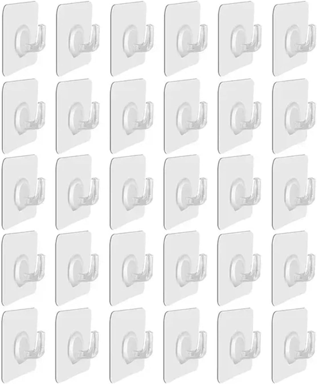 Ganchos autoadhesivos transparentes de PVC