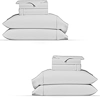Vista 24 de TEXAS LINEN CO. Paquete de 2 juegos de sábanas de percal de algodón 100% orgánico, suaves, transpirables y refrescantes, con esquinas profundas