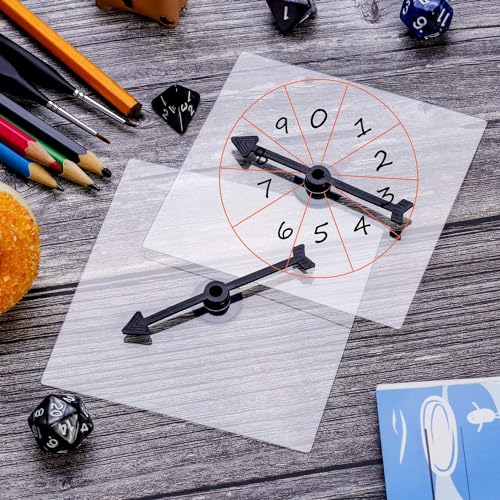Image of Gejoy Transparent Spinners Bulk for Classroom Clear Spinners Dry Erase Math Game with Rotating Arrow(40 Pack,Clear)