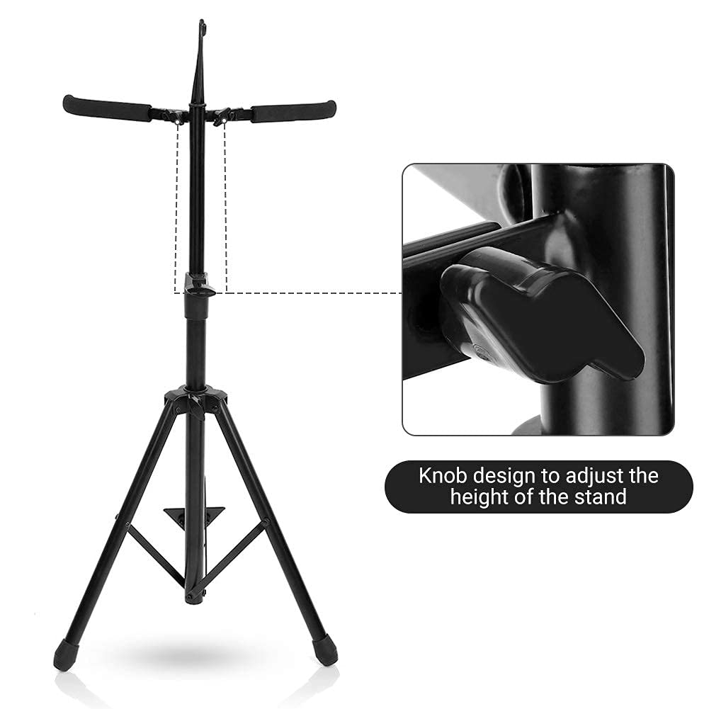 Supporto Per Violoncello Pieghevole A 3 Gambe - Altezza Regolabile 74-120cm, Imbottitura Antiscivolo - Foto 5