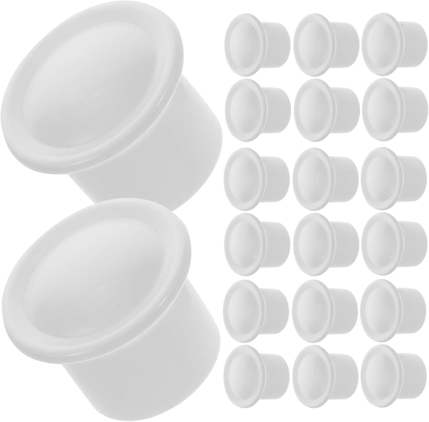 95 Pcs Plastic Curtain Rod End Caps for Roman Curtain Rods Easy Installation White Drapery Pole Finials Decorative Window Treatment Hardware