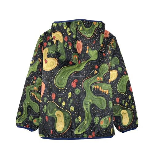 Abstract Landscape Design Elements Toddler Fleece Jacket Girl Boys Hooded Fleece Jacket Coat2