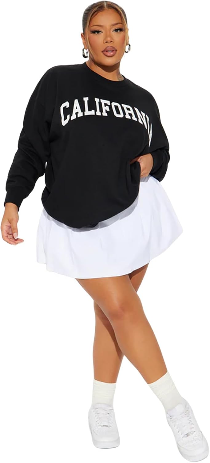 Crewneck Sweatshirt for Women Casual Graphic Sweatshirt Pullover Long Sleeve Fleece Tops - Image 4