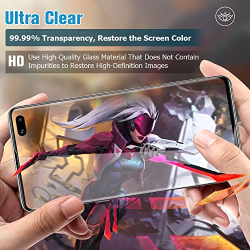 [2+2 Pack] Galaxy S10+/Plus 5G Glass Screen Protector And Camera Lens Protector, Ultrasonic Fingerprint Compatible, Hd Clear, 9H Tempered Glass For Samsung Galaxy S10 Plus Screen Protector (6.4 Inch) #TOP6