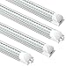 (Pack of 4) LED Tube Lights T8 Integrated Single Fixture, 5FT, 45W, 6000K, 4500LM Utility Shop Light, V Shape High Output Led Ceiling Light for Garage, Warehouse, Basement, Plug and Play