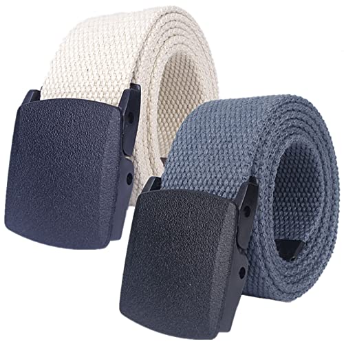 Cinturones para hombres y mujeres de lona trenzada para senderismo y viaje