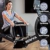 Row Warrior Air Rowing Machine | Foldable Gym-Quality Row Machine | 10- Damper Levels Cardio Machine for Full-Body Workout | Rowing Machine for Home Use with LED-Monitor | Rower Machine for Home Gym
