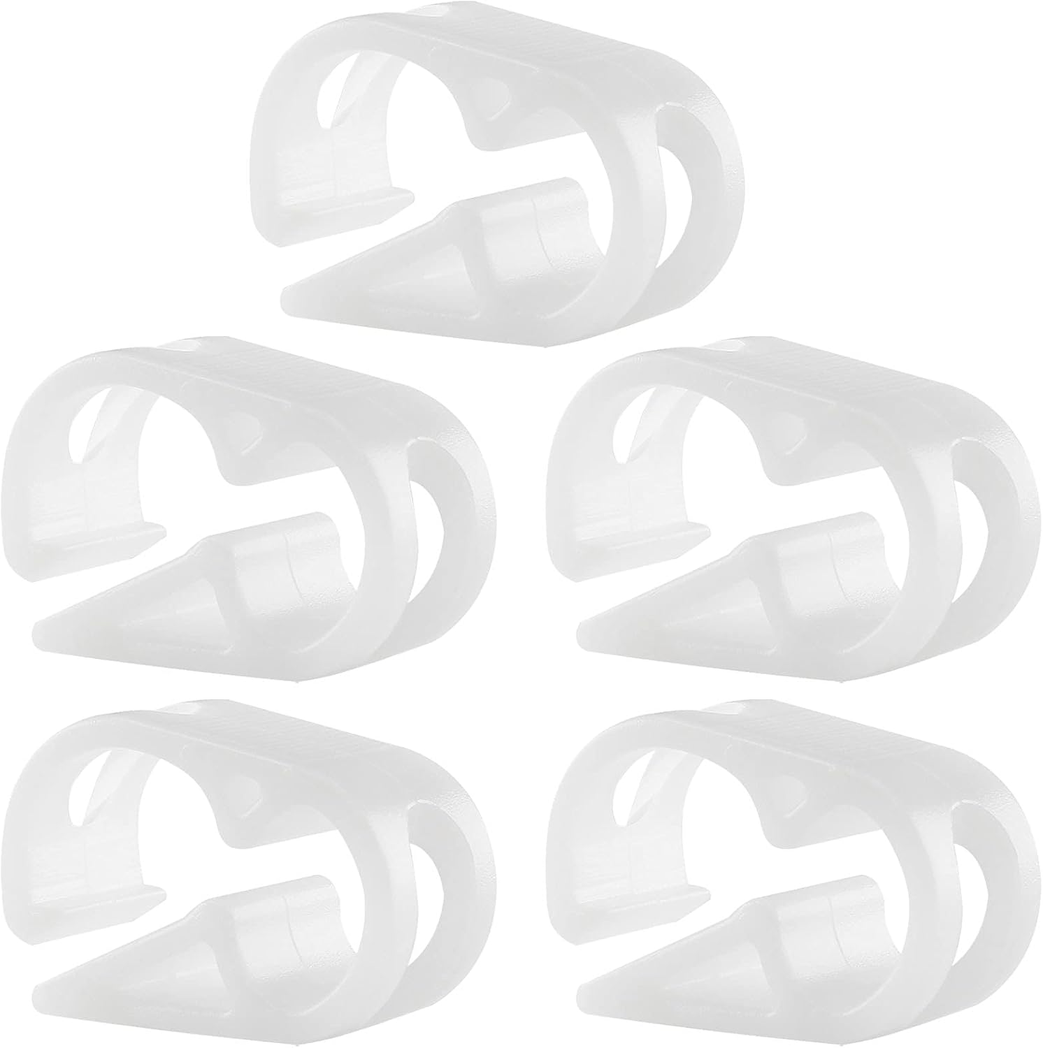 1/4" - 5/16" Plastic Tubing Clamps Flow Control Hose Clamp, Laboratory Pinch Valve Shut Off Hose Clamp - Pack of 5 White
