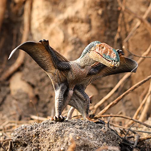 Image of Realistic T Rex Dinosaur Animal Figure for Kids Real Textured Dinosaurs Toy (Pterosaur (27F)