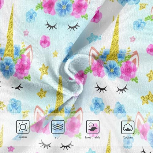 Cute Unicorn Flower Panties for Girl Toddler Underwear Floral Cotton Animal Underpants Briefs 2t3