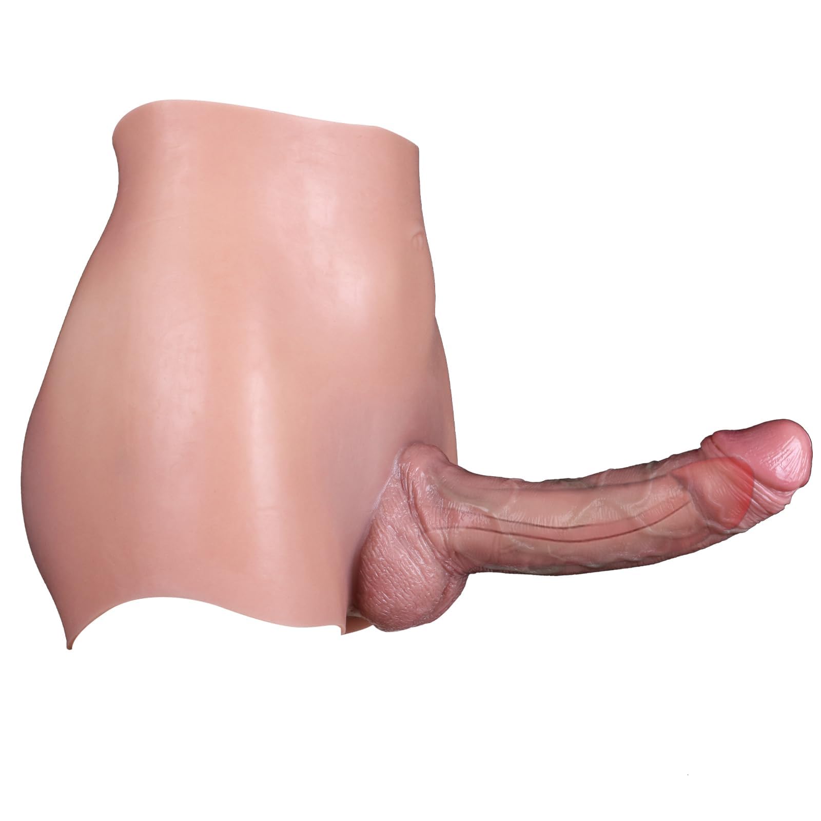 Cinturino dildo per uomo con 9,65 pollici di lunghezza, fascia regolabile in silicone morbido, estensione pene 3 pollici, cintura elastica 20,5in e gambe 18,9in, design realistico per rapporti gay