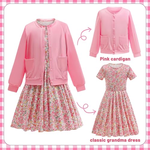 Disfraz Niñas para 100 Días de Escuela Vestido de Vieja miniatura 3