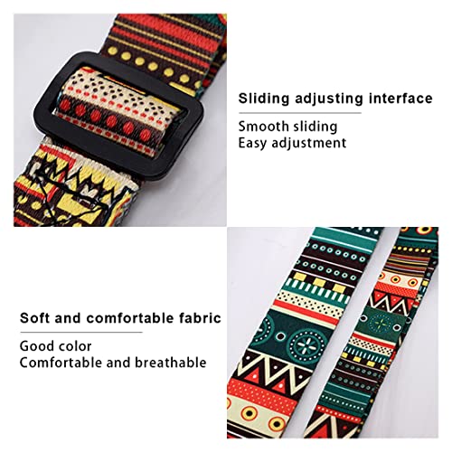 FDCGAS Sangle de Guitare de style ethnique, Sangle pour ukulélé Ajustable, Bandoulière à Guitare avec extrémités cuir PU… - Les Beatles, Paul McCartney, John Lennon, RIngo Starr, George Harrison FDCGAS Sangle de Guitare de style ethnique, Sangle pour ukulélé Ajustable, Bandoulière à Guitare avec extrémités cuir PU… – Image 4