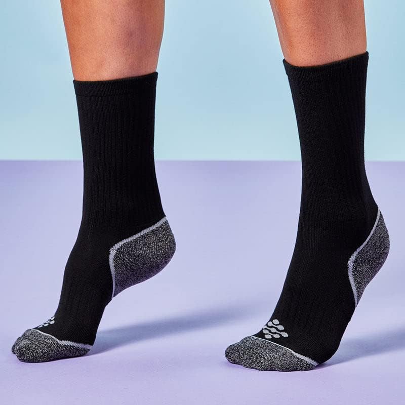 Image of True Energy Men's Crew Socks with TRU-X Technology, Athletic Basketball Socks with Cushioned Comfort and Support, 3 Pairs