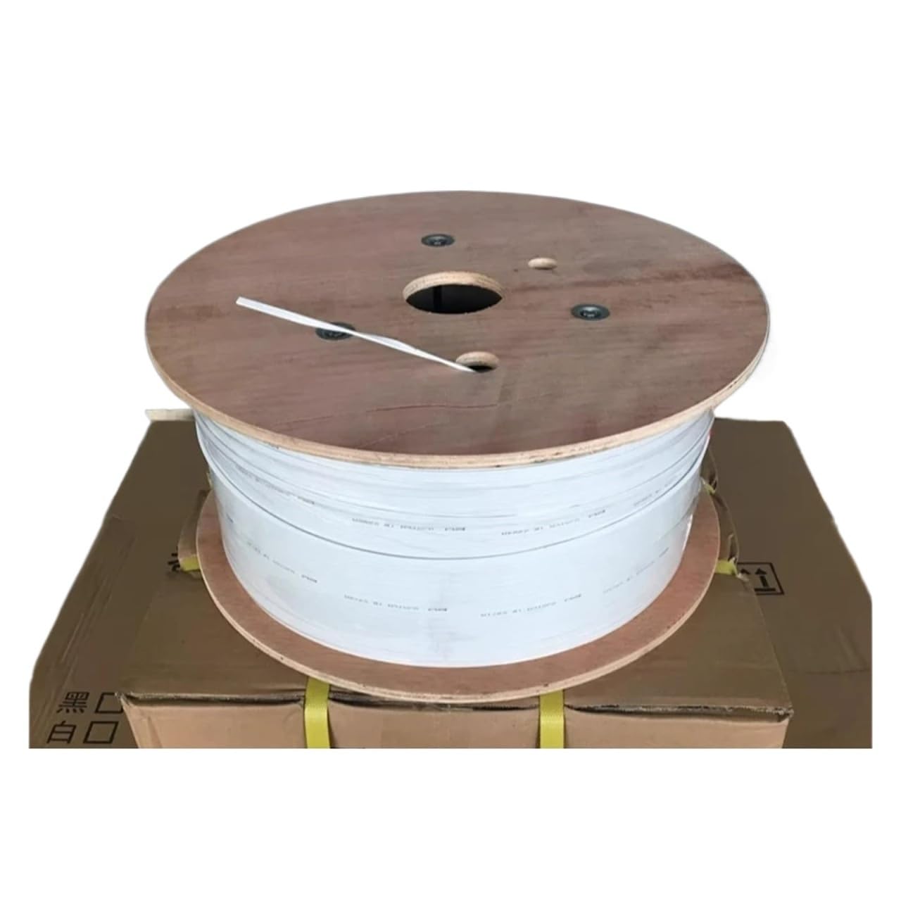 CHAOMIN Câble de raccordement intérieur à fibre optique monomode - 50 m, 1/2/4 noyaux, 2 noyaux en acier, sans connecteur(White,2 Cores)