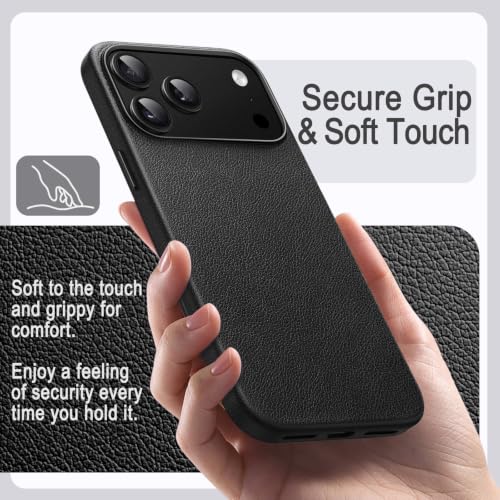 JETech Vegan Leather Magnetic Case for iPhone 18 Pro