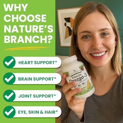 Image of Triple Strength Omega 3 Fish Oil for Heart Health, Brain & Eyes - Burpless