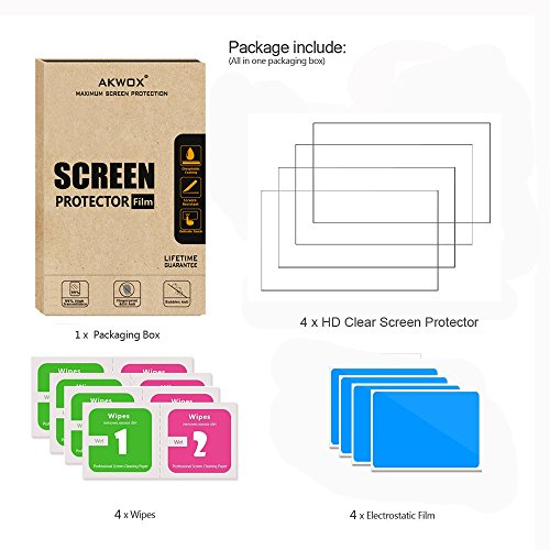 image for (Pack of 4) Screen Protector for Nintendo Wii U Gamepad, Akwox Ultra C