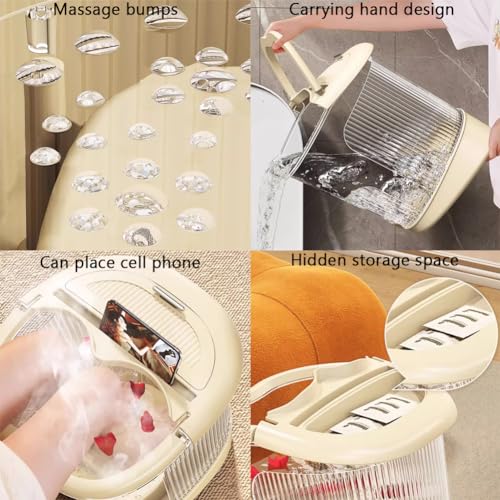 Bañera ergonómica plástica para pies con tapa naranja miniatura 4