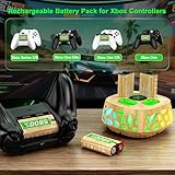 5800mWh Rechargeable Battery Pack for Xbox with Charger,Fast Charging Xbox Rechargeable Battery Pack W/10 Colors RGB Modes,Xbox Controller Batteries Pack for Series S/X/Xbox Interactive Gaming Figures - Image 4