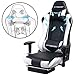 GTRACING Gaming Chair with Footrest Big and Tall Office Executive Chair Heavy Duty Adjustable Recliner with Headrest Lumbar Support Cushion Desk Chair White