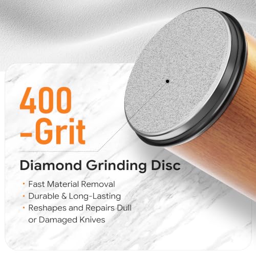 Kitchen Knife Sharpener Kit with Diamond & Ceramic Discs  - image 2