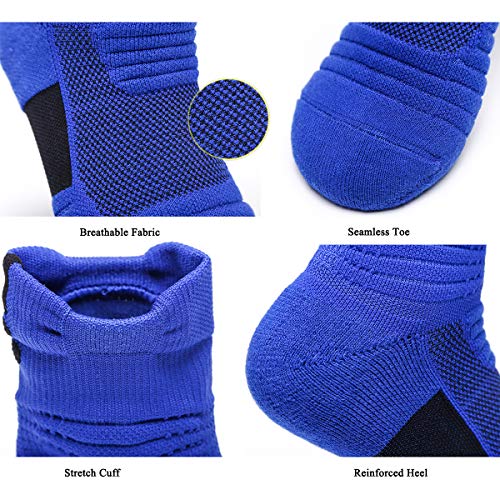 Performance Ankle Athletic Socks Comfort Cushioned Breathable Compression Running Sports Socks Men Pack (5 Pairs Pack)3