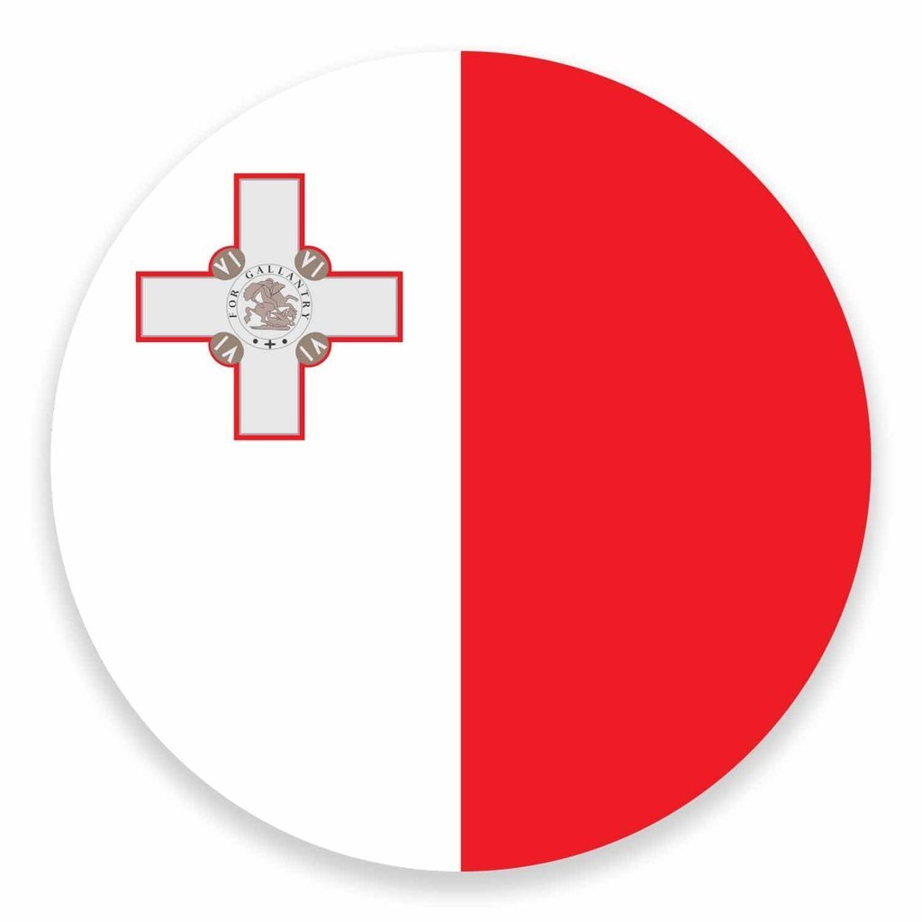 2 x 10cm/100mm Maltese Malta Flag Window Cling Sticker Car Van Campervan Glass #9519