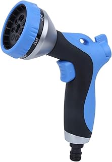 Bocal de pulverizador de mangueira de água, bocal de mangueira de jardim multifuncional, pulverizador de irrigação portátil de 7 padrões para irrigação de jardim/lavagem de carro