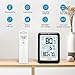 Indoor Outdoor Thermometer Wireless Weather Station, Internal External Thermometer Hygrometer, Home Batteryoperated Temperature Humiditymonitors330 Feet (About 100 Meters) Backlight Display (Black)