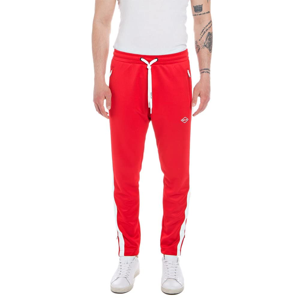 Replay Men's Jogging Pants with Drawstring, Poppy Red 555 (Red), XS