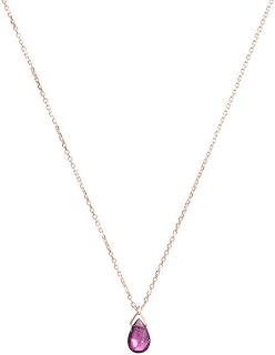 Pink Tourmaline Yellow Gold Pendant