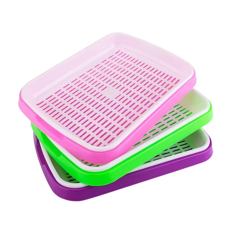 Multipurpose Sprout Maker Sprouting Tray Sprouts Beans Vegetable Plate Bud Seedling Tray Culture Tool for Garden Home Office (Multicolor) (1Pcs)-picture-26