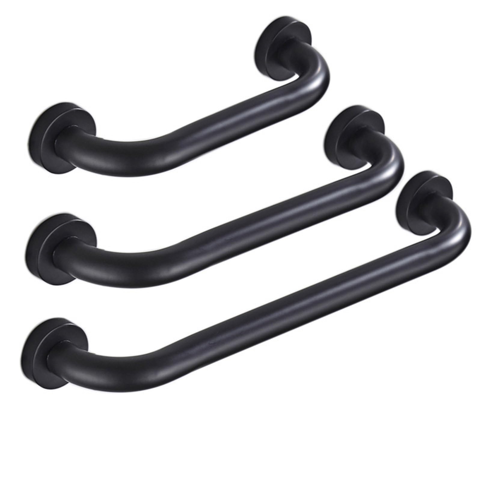 Cidegoo One Color Wall Mounted Bathroom Handrails Black Safety Bar Elderly Grab Bars Handicap Railing