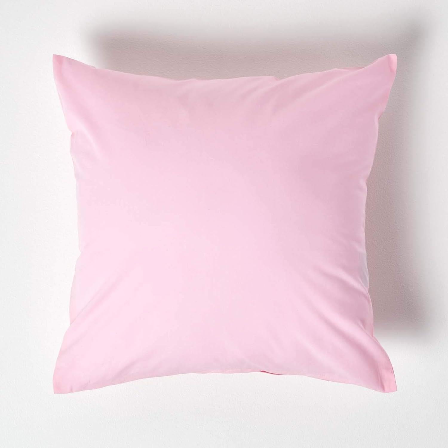 Homescapes 2er-Set Perkal Kissenbezug 40x40 cm rosa, Kissenhülle mit Reißverschluss, 100% ägyptische Baumwolle, Fadendichte 200