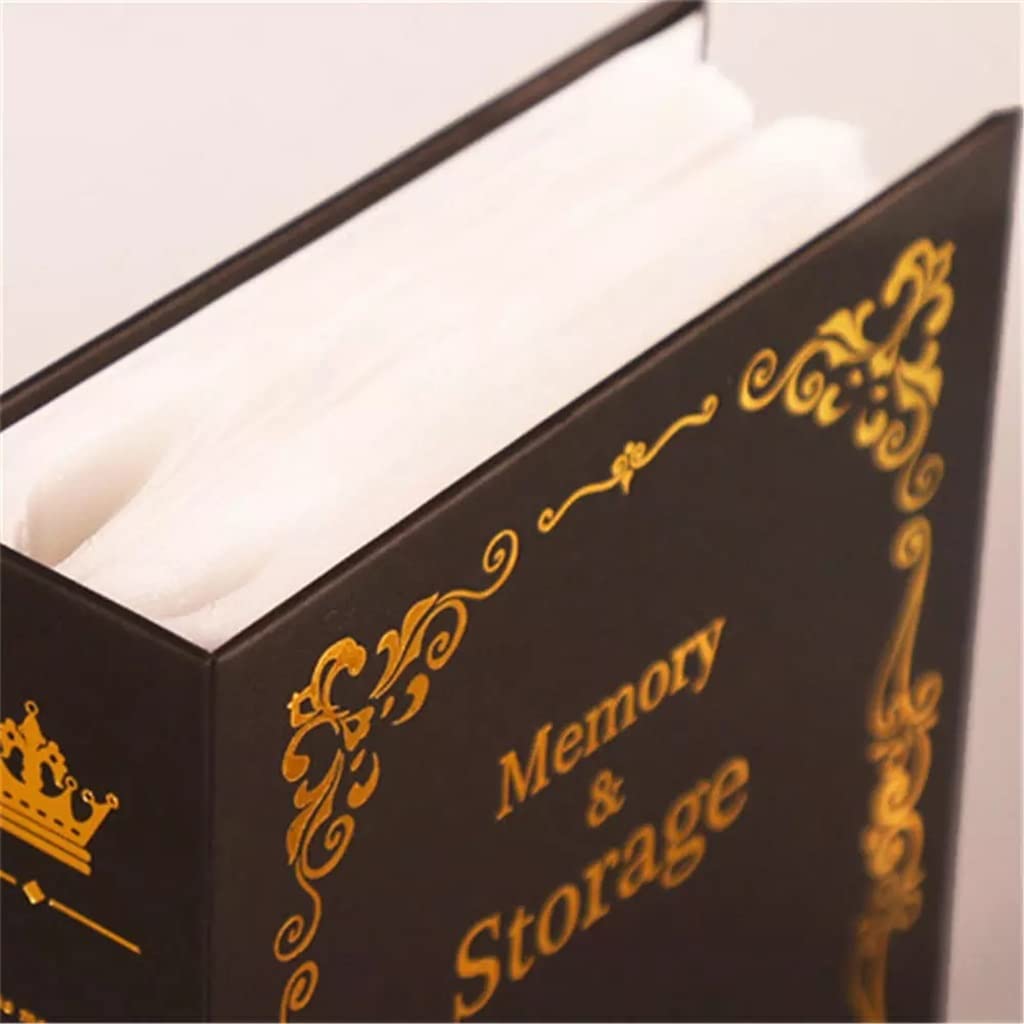 Álbum de Fotos de 15 cm con 100 Bolsillos, Estuche para Guardar Fotos, Marco para álbum de Fotos Infantil (Negro, 18 x 14 x 5 cm)